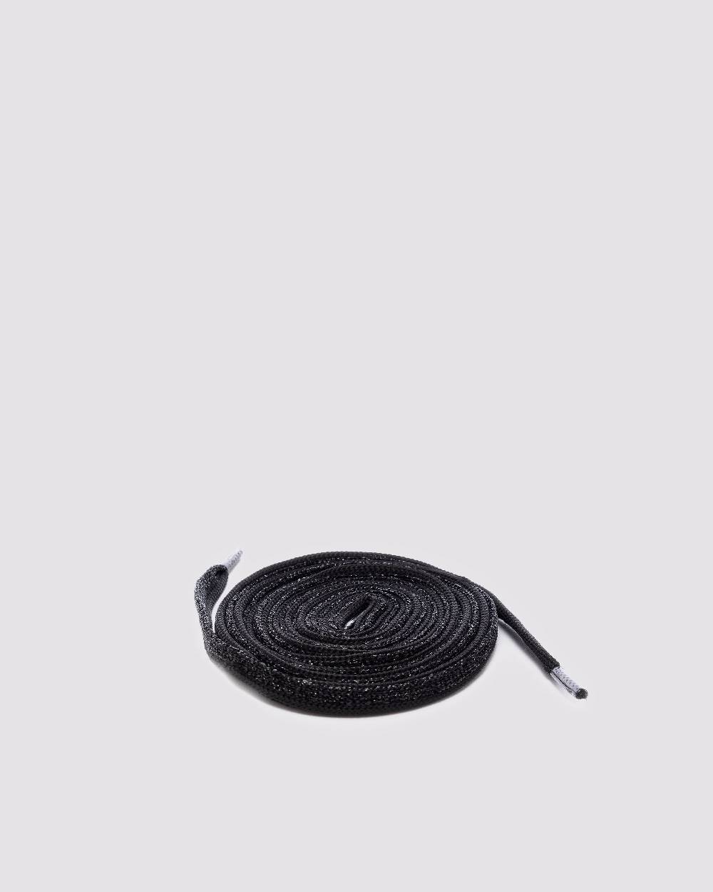 P448 Shoelaces Black Glitter Qualità