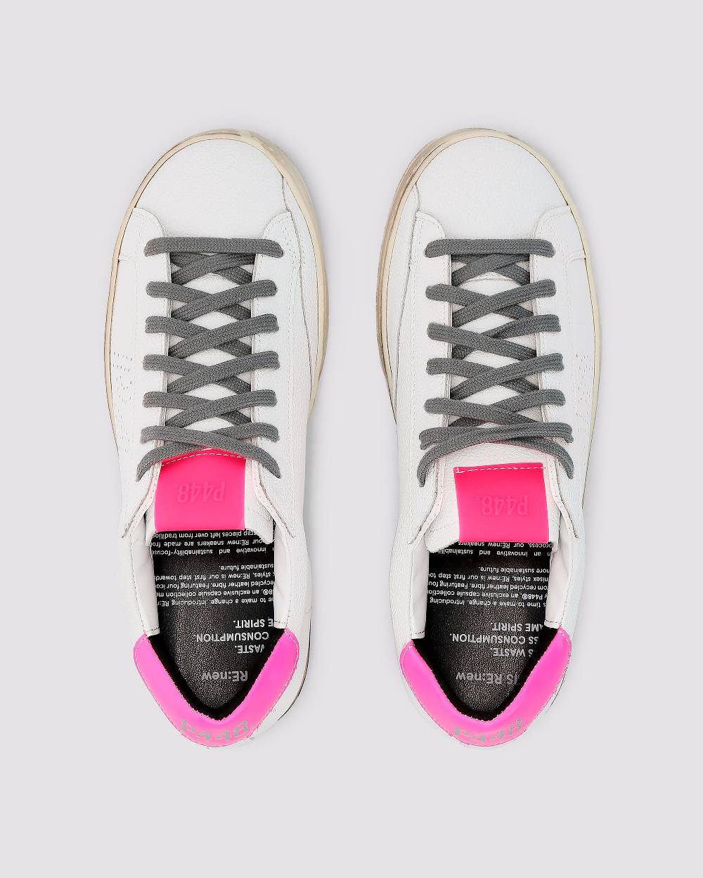 P448 John Recycled White/Fuchsia Vendita Economica