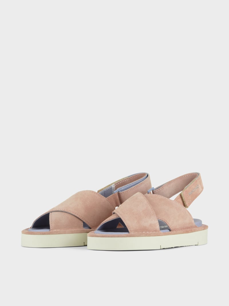 Panchic SANDALO INCROCIATO P67 DONNA IN SUEDE E MICROFIBRA ROSA CIPRIA 2025