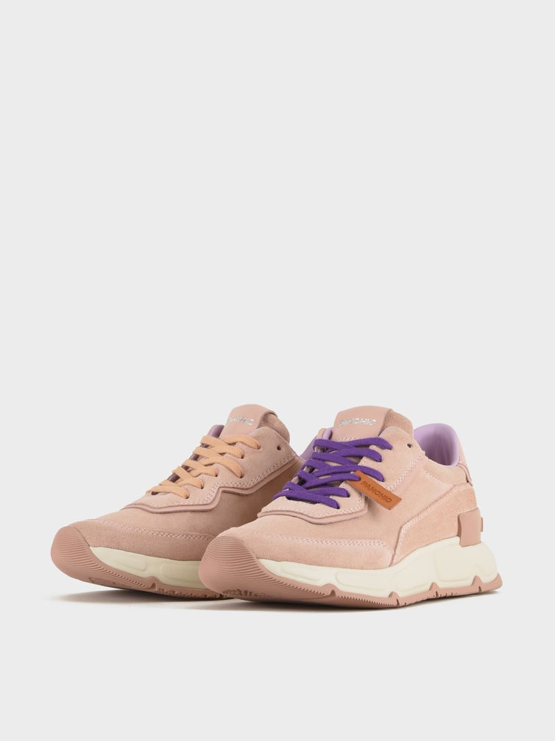 Panchic SNEAKER P06 DONNA IN SUEDE E PELLE ROSA CIPRIA Nuovo