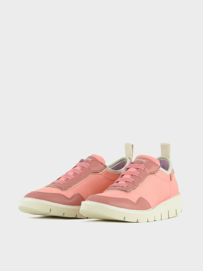 Panchic SLIP ON P05 DONNA IN NYLON E PELLE ROSA Consegna Veloce