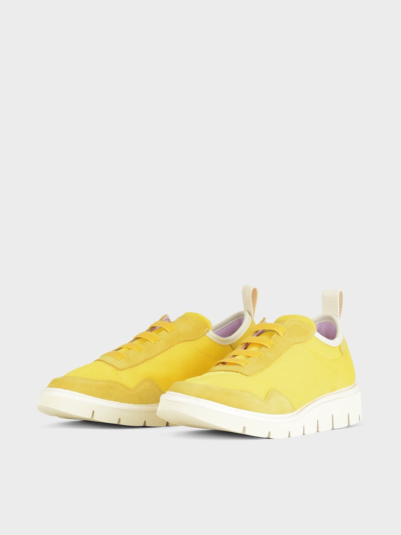 Panchic SLIP ON P05 DONNA IN MESH E SUEDE GIALLO Fino Al -60%
