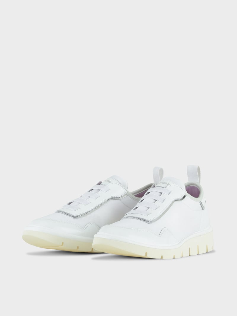 Panchic SLIP ON P05 DONNA IN NYLON E PELLE BIANCO Prezzo Ridotto