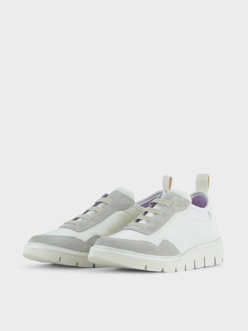 Panchic SLIP ON P05 DONNA IN NYLON E SUEDE NEBBIA Sottocosto