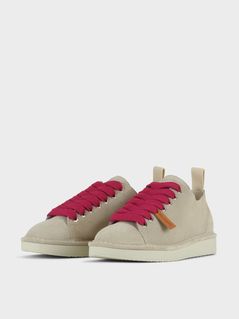 Panchic SCARPA ALLACCIATA P01 DONNA IN SUEDE NEBBIA-FUCSIA Offerte