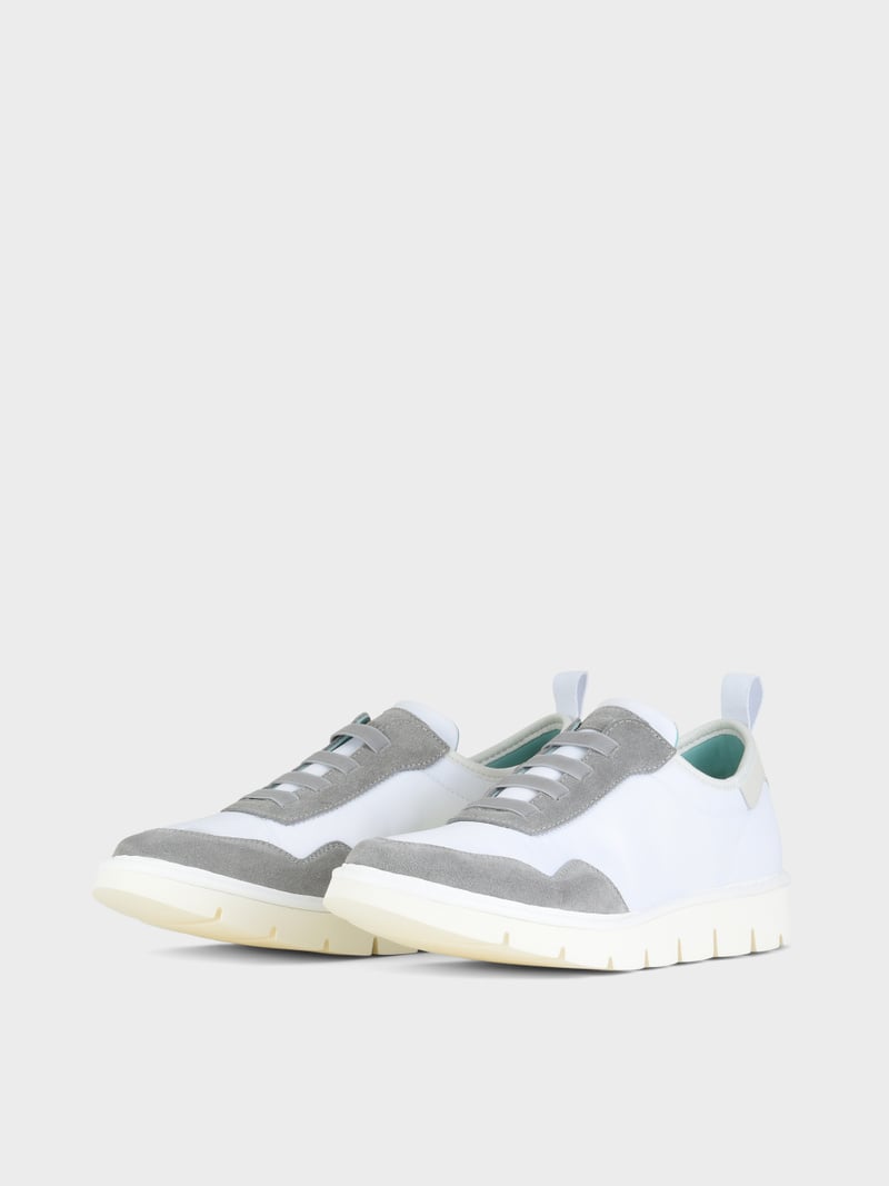 Panchic SLIP ON P05 UOMO IN NYLON E SUEDE BIANCO-GRIGIO 2025
