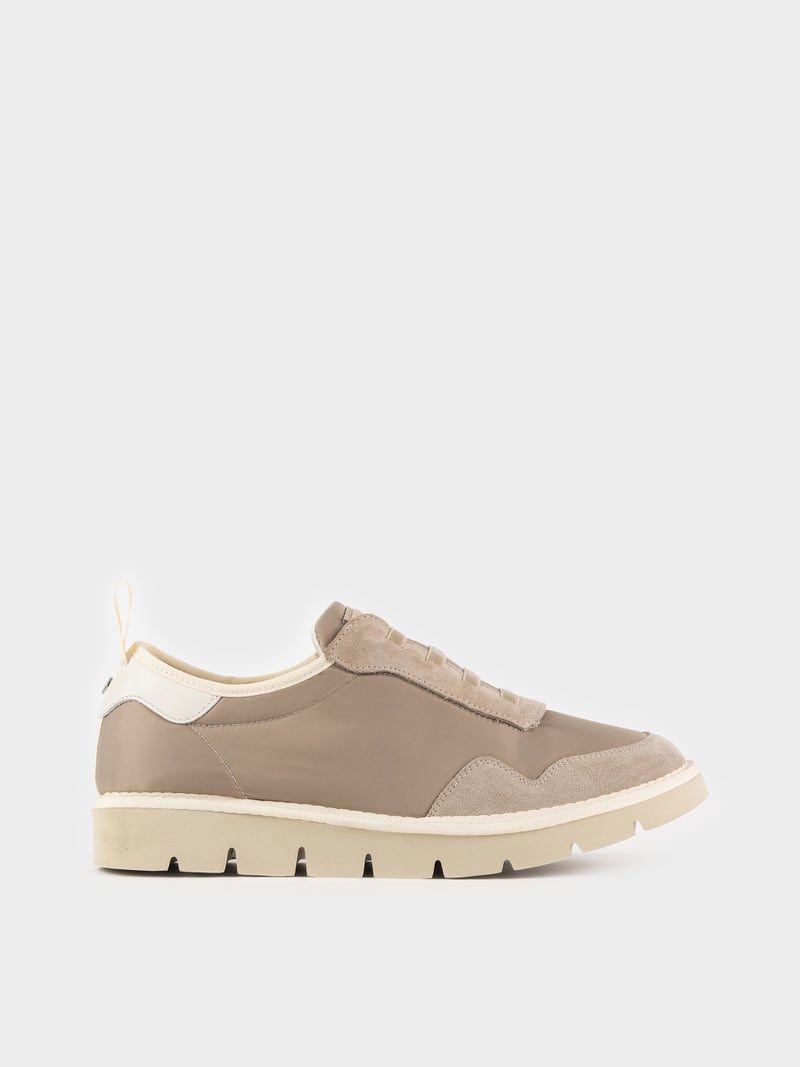 Panchic SLIP ON P05 UOMO IN NYLON E SUEDE TORTORA Qualità