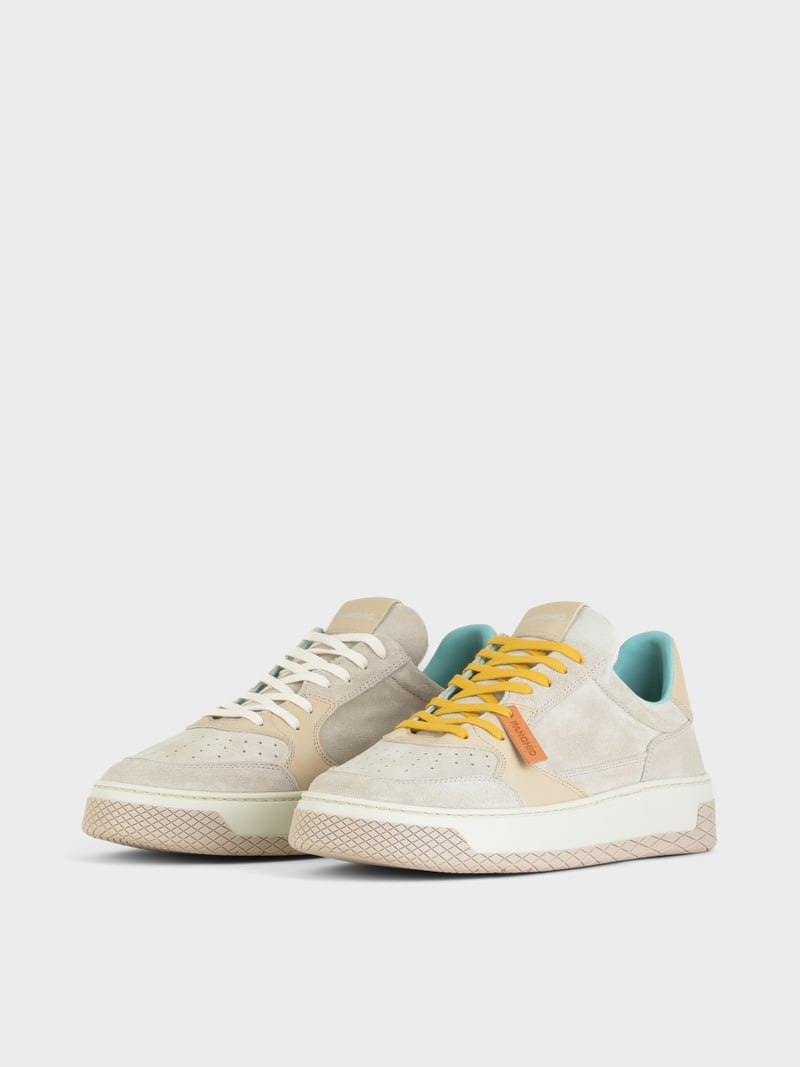 Panchic SNEAKER LOW P02 UOMO IN SUEDE E PELLE NEBBIA Pezzi Unici