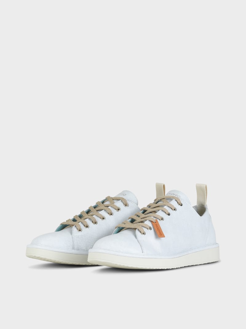 Panchic SCARPA ALLACCIATA P01 UOMO IN PELLE CON FINISH AVIATOR BIANCO Promozione Limitata
