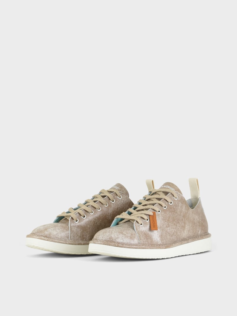 Panchic SCARPA ALLACCIATA P01 UOMO IN PELLE CON FINISH AVIATOR NOCE Fino Al -60%
