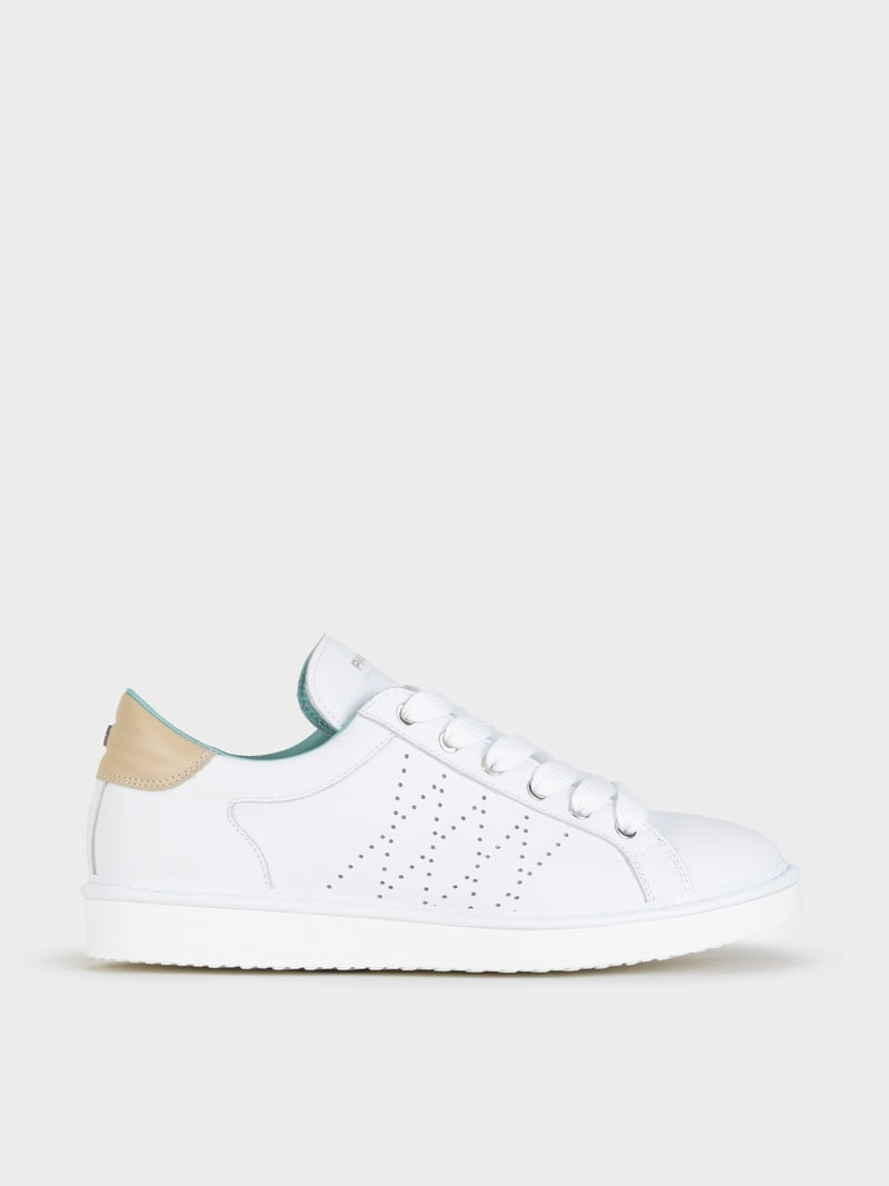 Panchic SCARPA ALLACCIATA P01 UOMO IN PELLE BIANCO-SABBIA Shopping Online