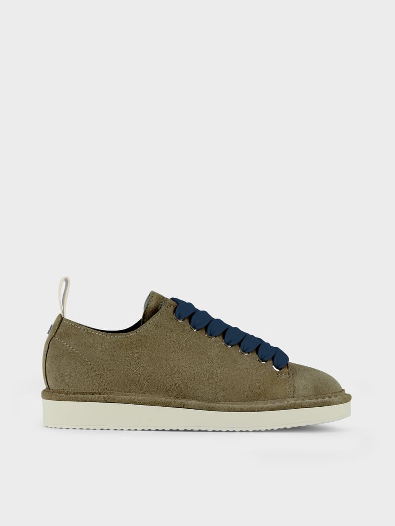 Panchic SCARPA ALLACCIATA P01 UOMO IN SUEDE VERDE FORESTA-COBALTO Convenienza