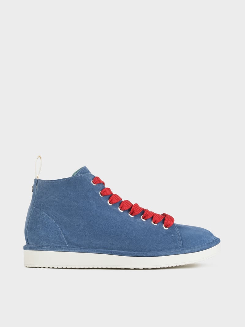 Panchic POLACCHINO P01 UOMO IN SUEDE BLUE-ROSSO Presa