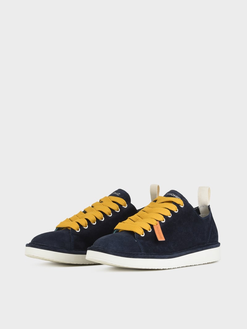 Panchic SCARPA ALLACCIATA P01 UOMO IN SUEDE NOTTE-GIALLO Offerta