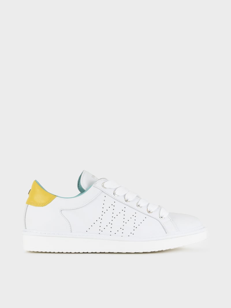 Panchic SCARPA ALLACCIATA P01 UOMO IN PELLE BIANCO-ZUCCA Online