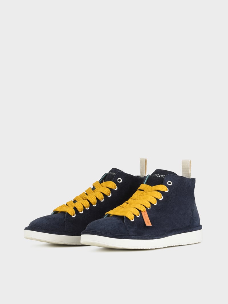 Panchic POLACCHINO P01 UOMO IN SUEDE NOTTE-GIALLO In Vendita