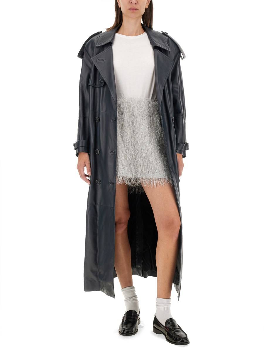 SALVATORE SANTORO TRENCH IN PELLE In Linea