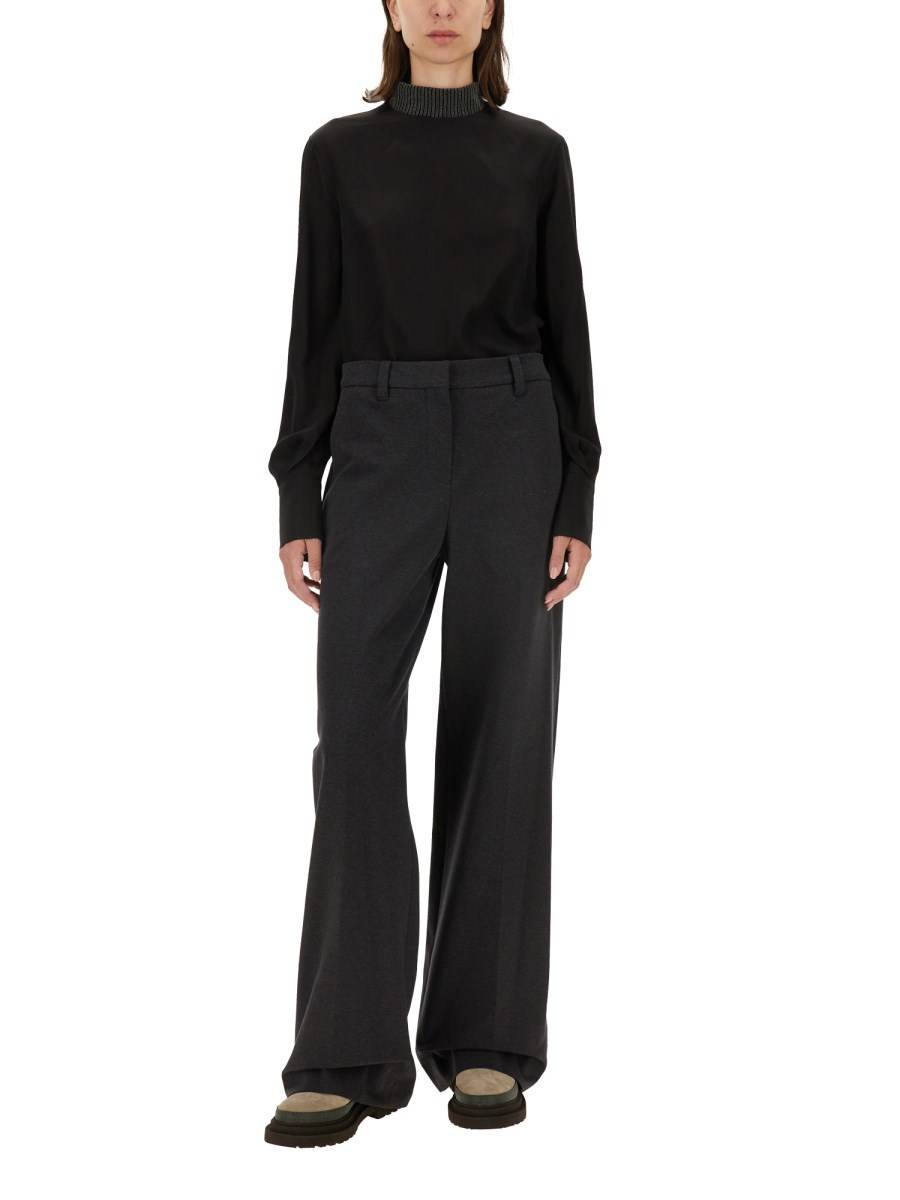 BRUNELLO CUCINELLI PANTALONE WIDE LEG Spedizione Gratuita