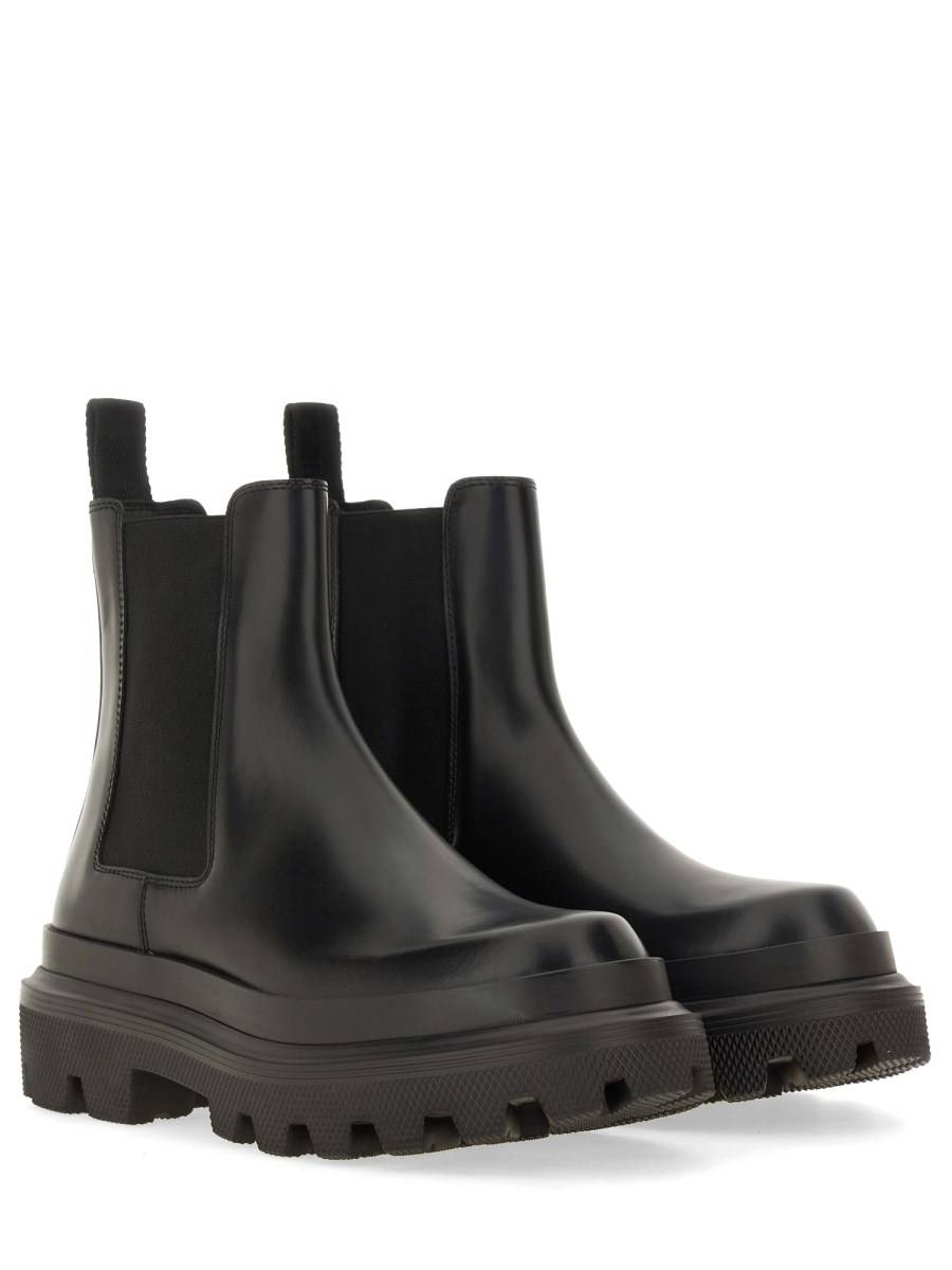DOLCE & GABBANA STIVALE IN PELLE SPAZZOLATA Vendita Calda