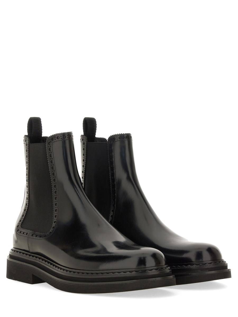 DOLCE & GABBANA STIVALE IN PELLE SPAZZOLATA Vendite Flash