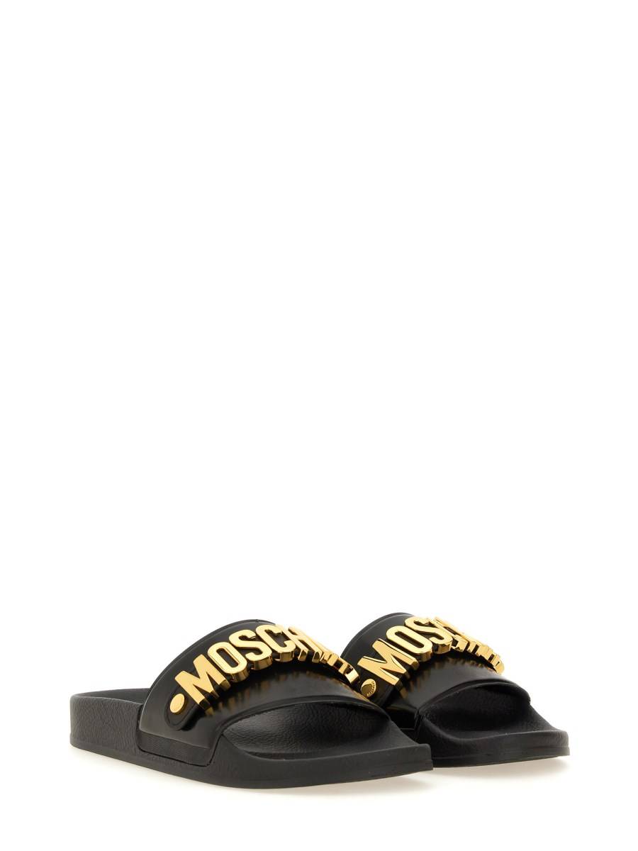 MOSCHINO SANDALO SLIDE CON LOGO Prezzo Ridotto