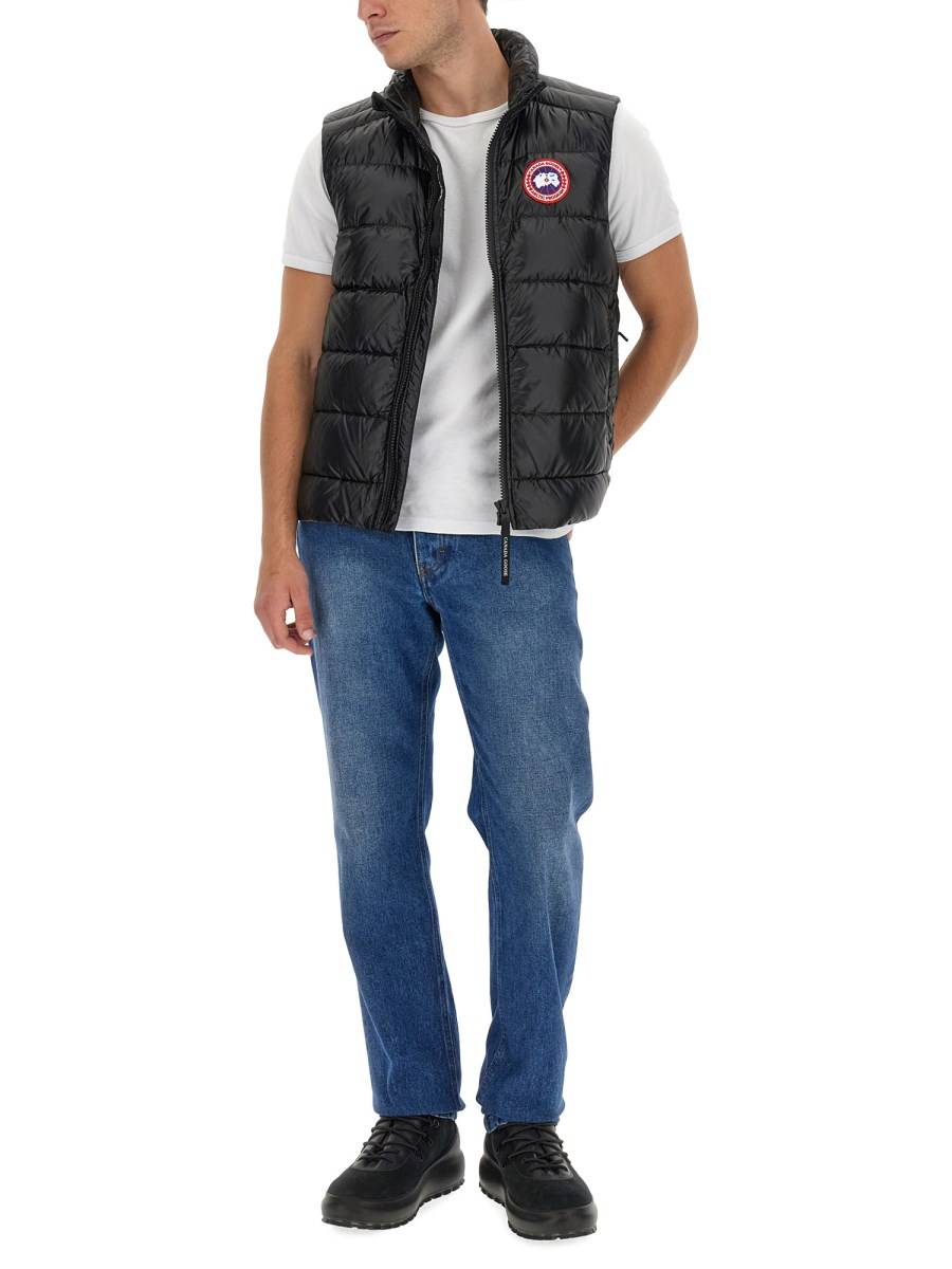 CANADA GOOSE PIUMINO GILET IN NYLON CON PATCH LOGO In Saldo