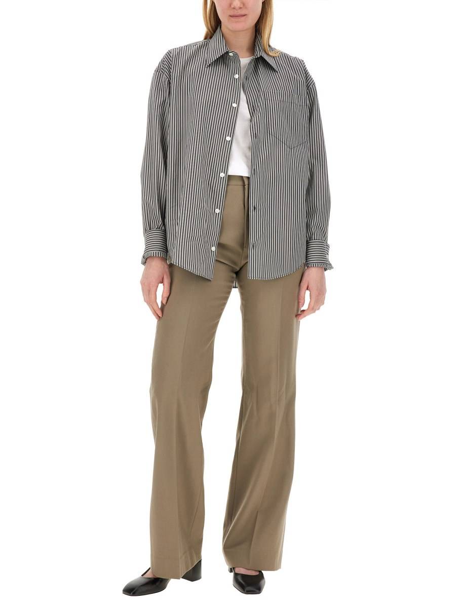 AMI PARIS CAMICIA IN POPELINE DI COTONE CON LOGO Nuova