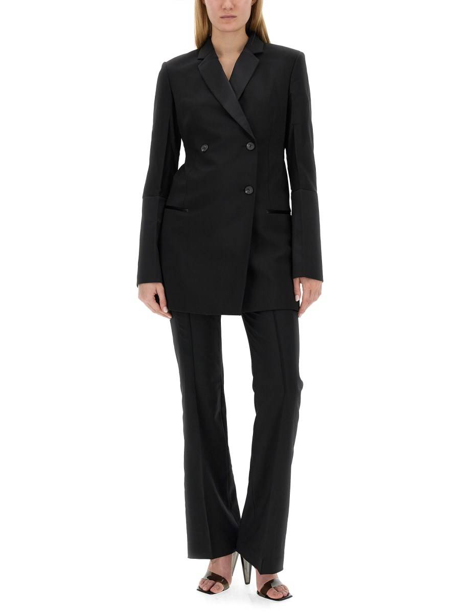 HELMUT LANG PANTALONE BOOTCUT IN TWILL DI MISTO LANA Italia