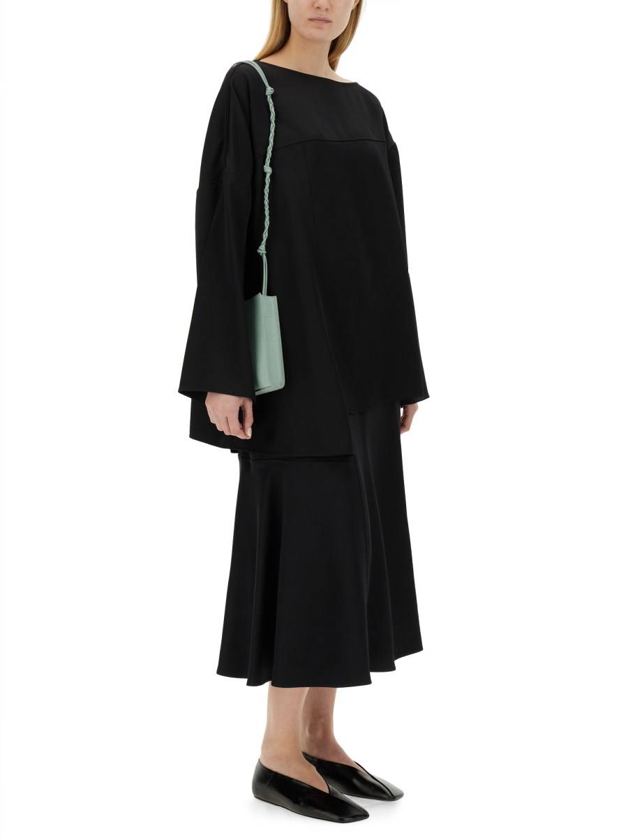 JIL SANDER TOP ASIMMETRICO IN VISCOSA Soddisfazione Garantita