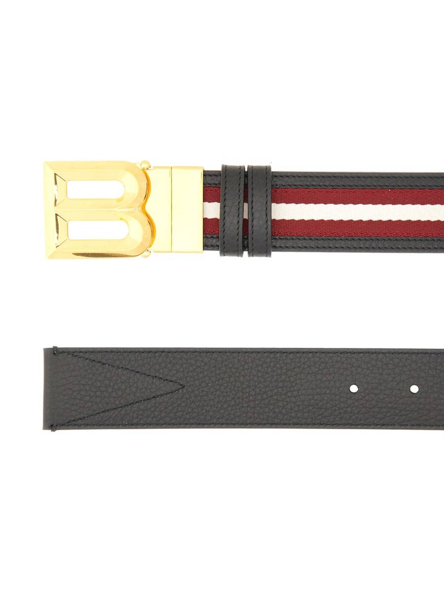BALLY CINTURA "B BOLD" IN TESSUTO E PELLE Negozio