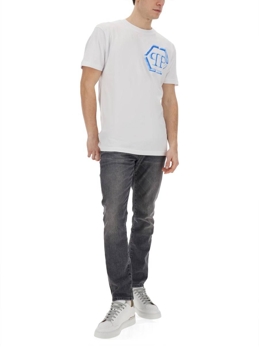 PHILIPP PLEIN T-SHIRT CON LOGO Qualità
