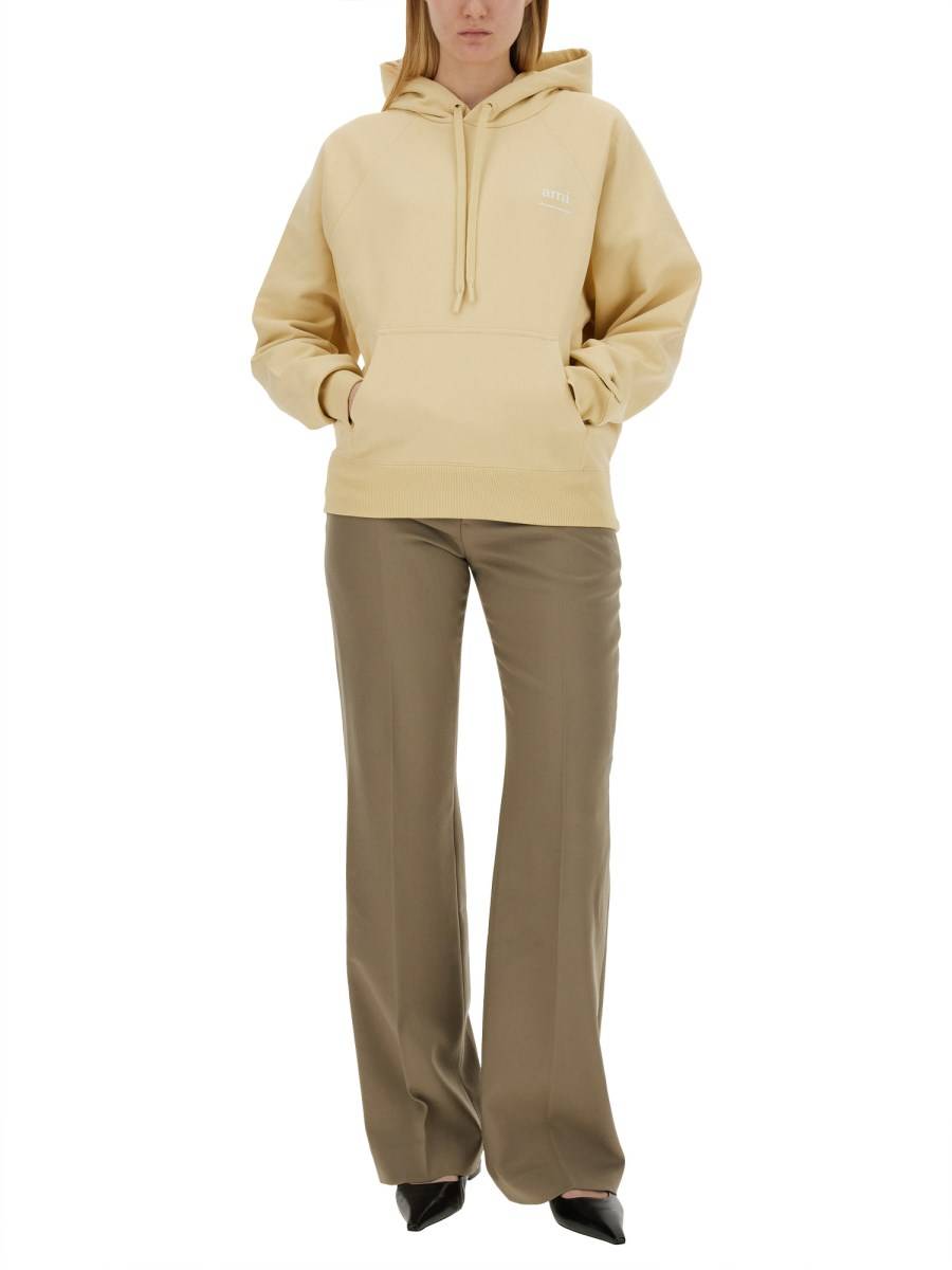 AMI PARIS FELPA IN COTONE CON LOGO Vendita