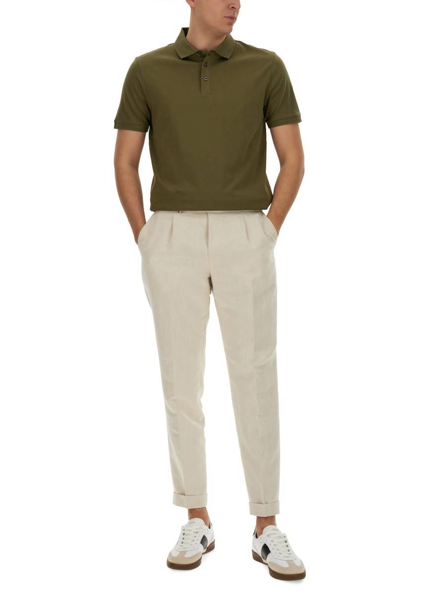 BOSS CAMEL POLO IN COTONE Fino Al -60%