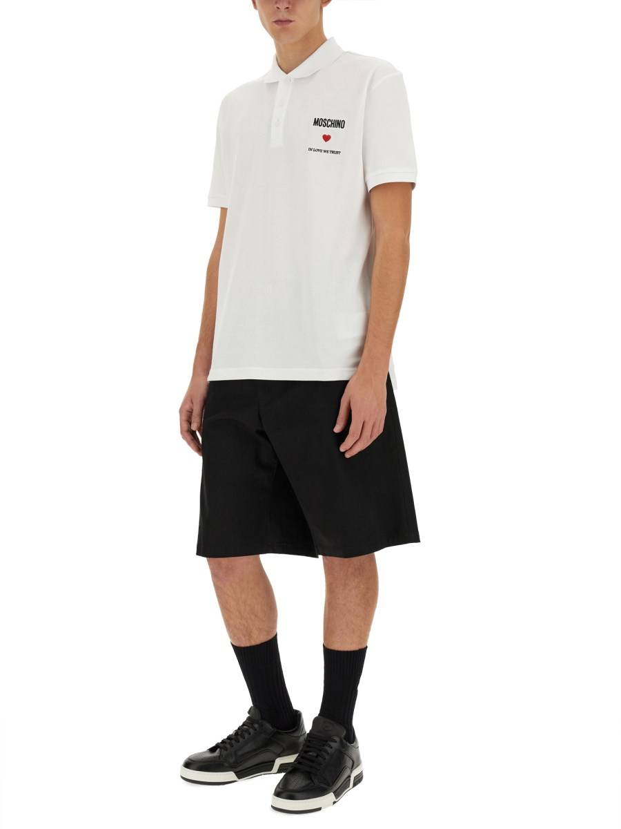 MOSCHINO POLO CON LOGO Prezzo Ridotto