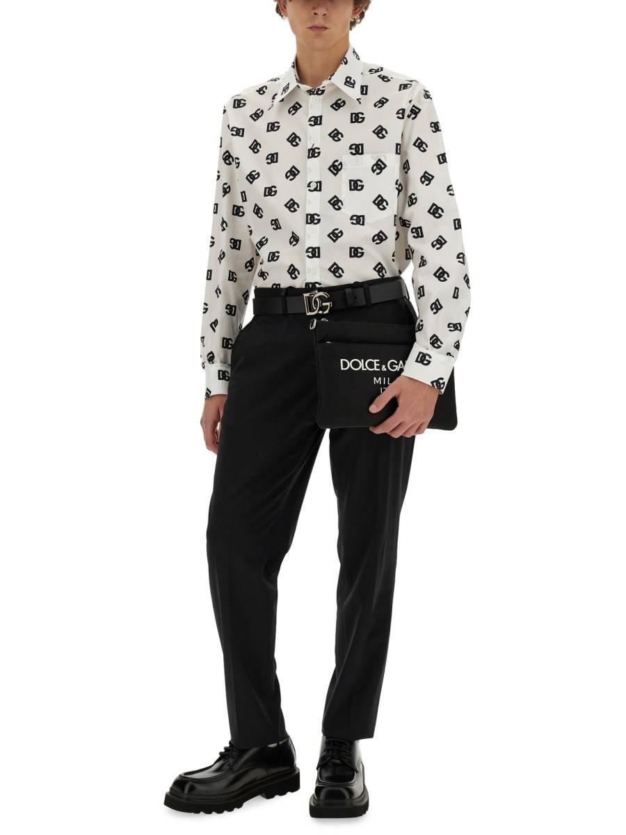 DOLCE & GABBANA CAMICIA CON LOGO DG ALL OVER Novità