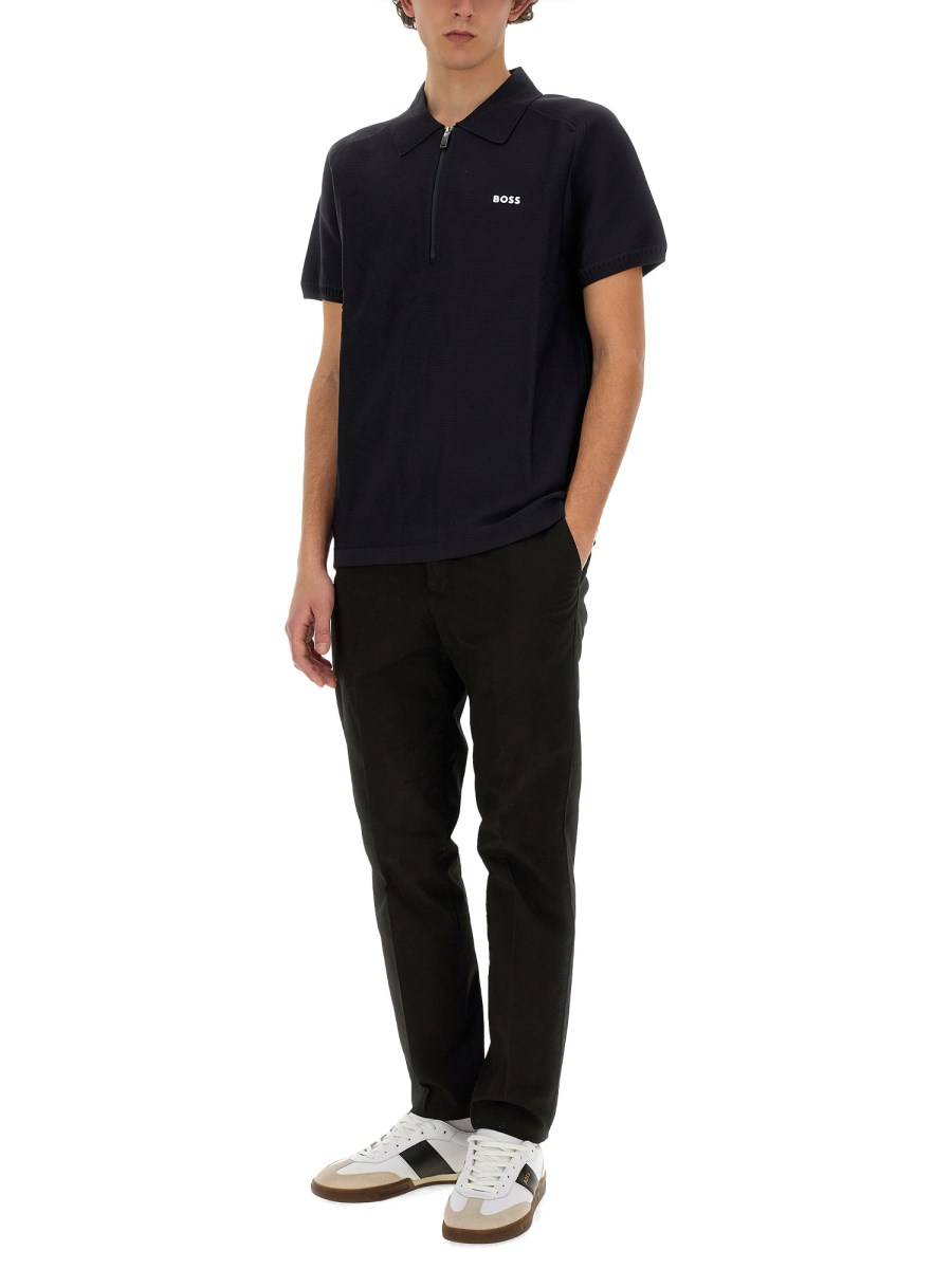 BOSS POLO CON ZIP Nuova