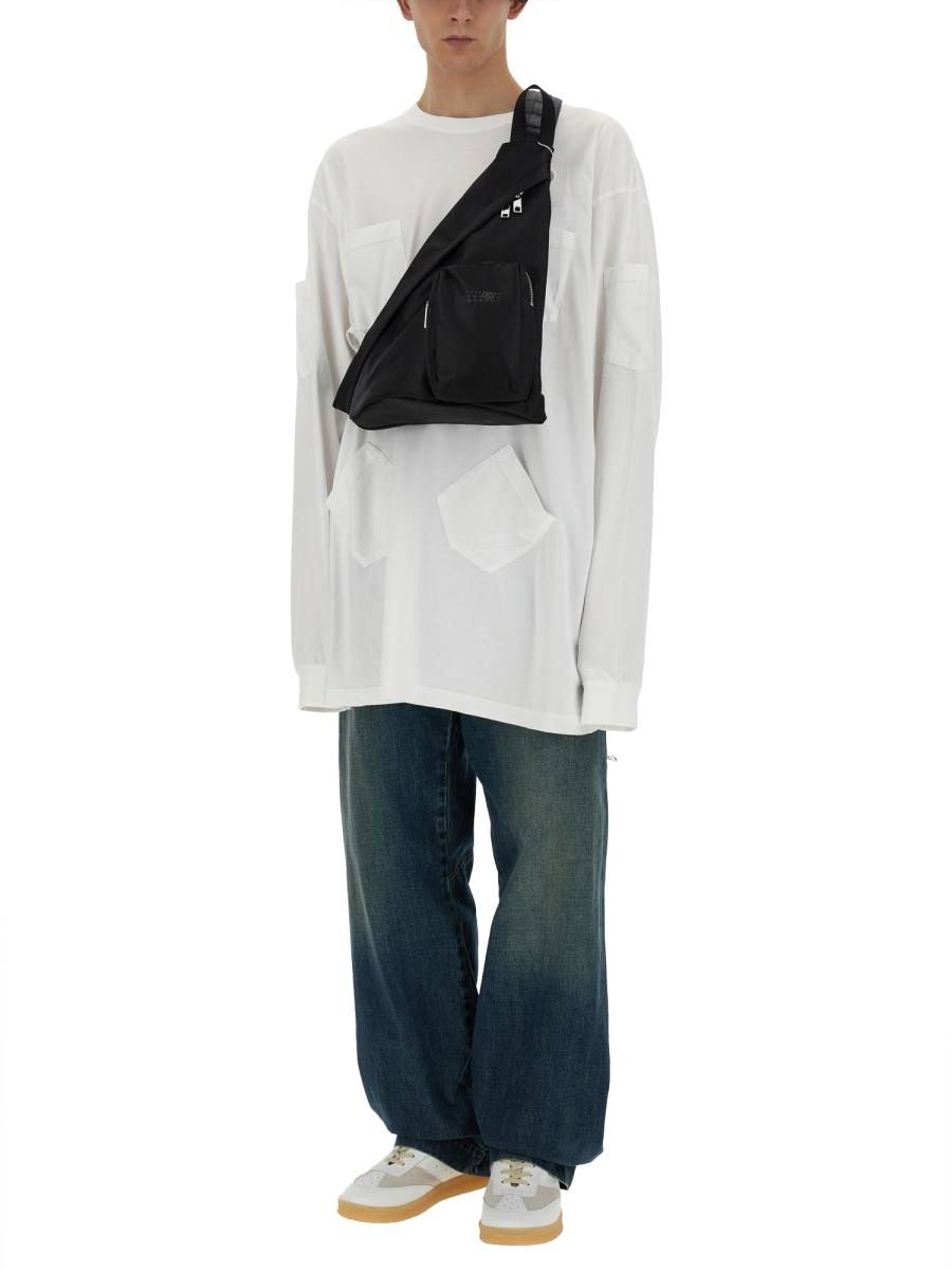 MM6 MAISON MARGIELA T-SHIRT IN JERSEY DI COTONE CON STAMPA LOGO Qualità