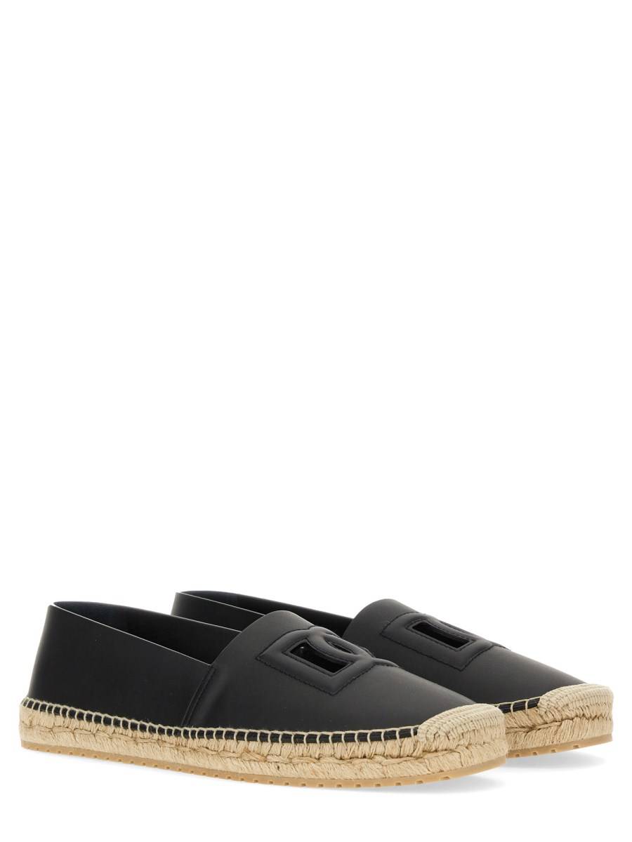 DOLCE & GABBANA ESPADRILLA IN PELLE CON LOGO Promozione