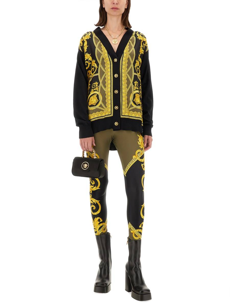 VERSACE MAGLIA IN TWILL DI SETA COUPE DES DIEUX Nuova
