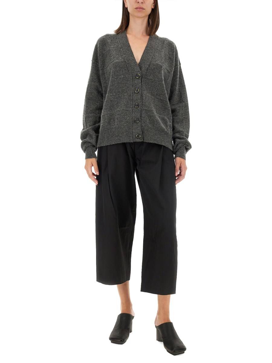 UMA WANG CARDIGAN IN MISTO LANA CON SCOLLO A V Italy