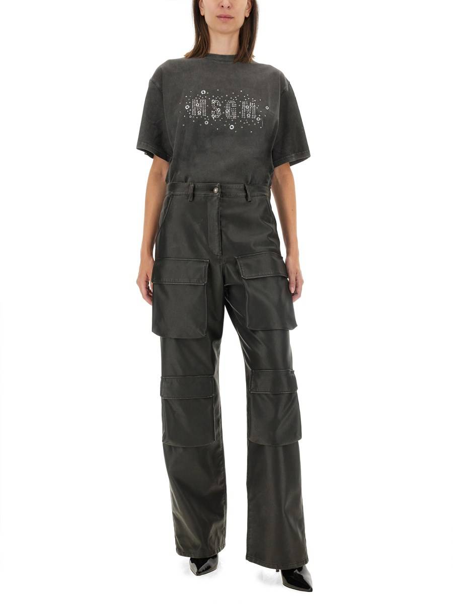 MSGM T-SHIRT IN JERSEY DI COTONE CON LOGO Vendita