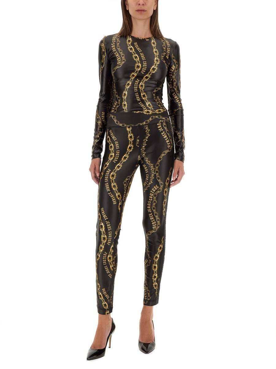 VERSACE JEANS COUTURE LEGGINGS CON LOGO Shopping Online