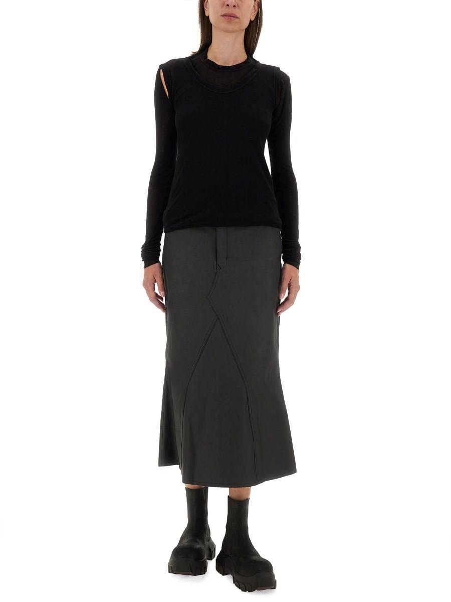 RICK OWENS T-SHIRT IN SETA E VISCOSA Nuova
