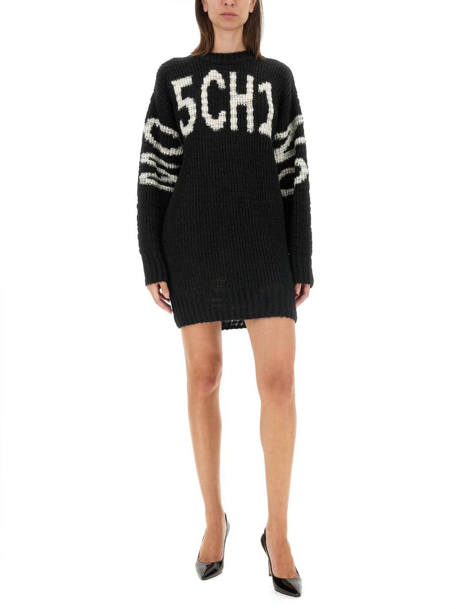 MOSCHINO JEANS ABITO MINI IN MAGLIA DI LANA Prezzo Ridotto