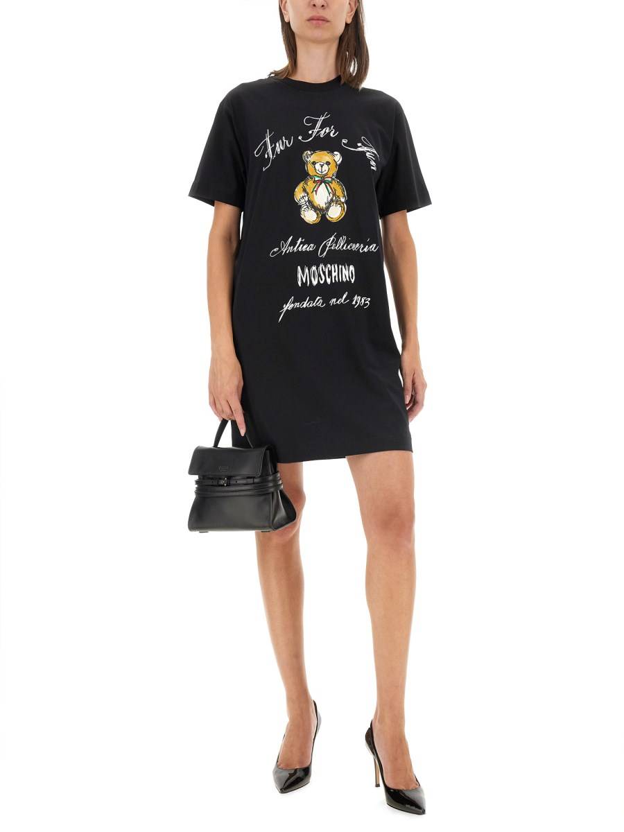 MOSCHINO ABITO IN COTONE CON LOGO Sconto