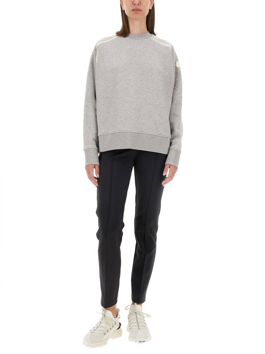 MONCLER FELPA IN COTONE CON LOGO In Vendita