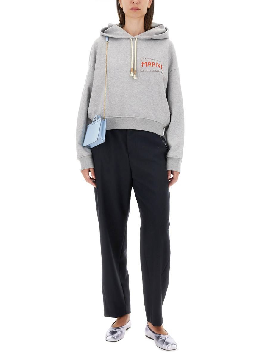MARNI FELPA IN COTONE CON LOGO Offerte