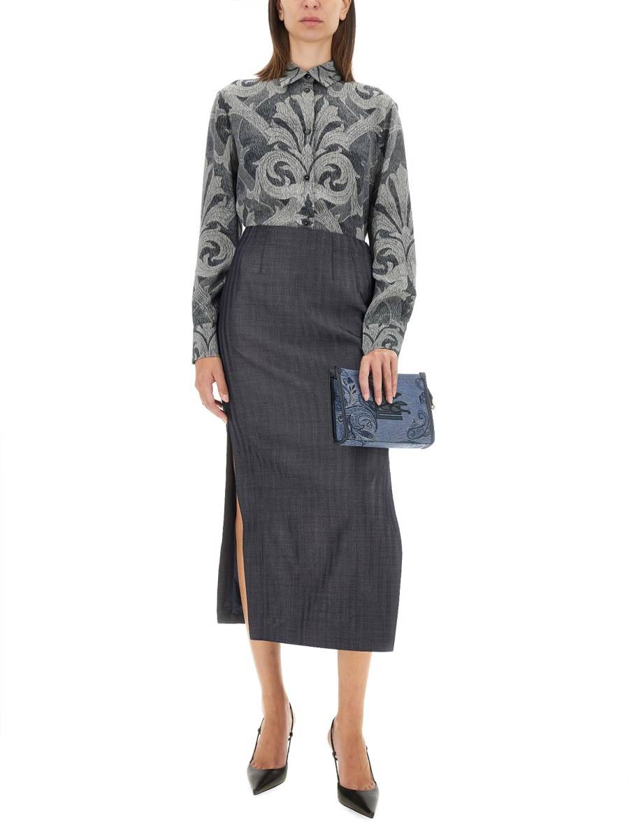 ETRO CAMICIA IN SETA CON STAMPA Consegna Veloce