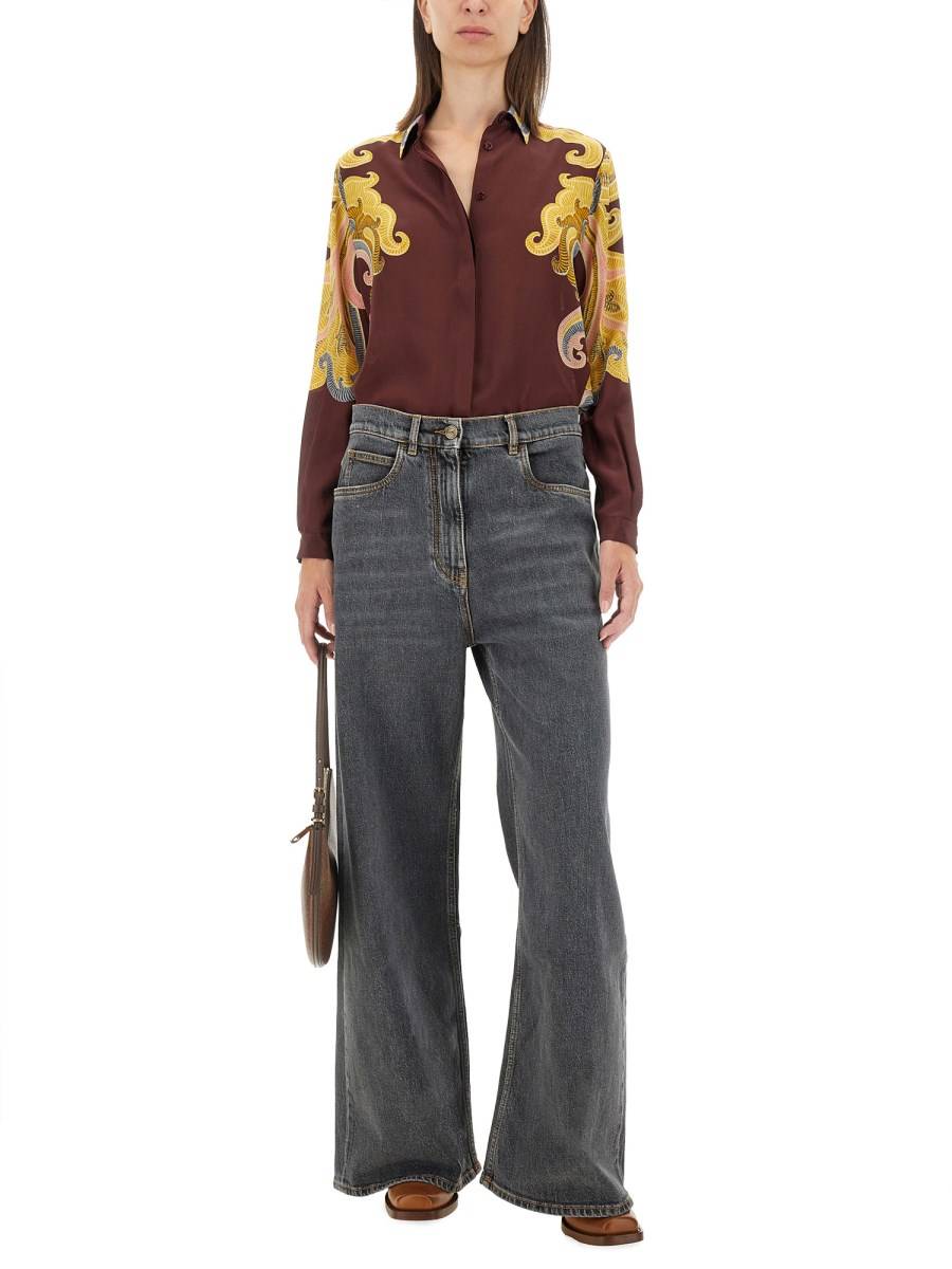 ETRO CAMICIA IN SETA CON STAMPA Promozione Limitata