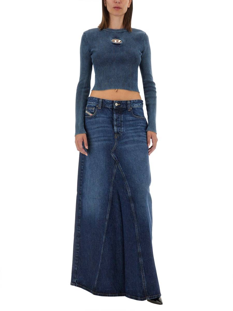 DIESEL TOP IN COTONE CON LOGO Offerta